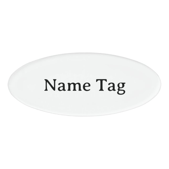 Badge D'identification Simple Professionnel 3" x 1,125" (Devant)