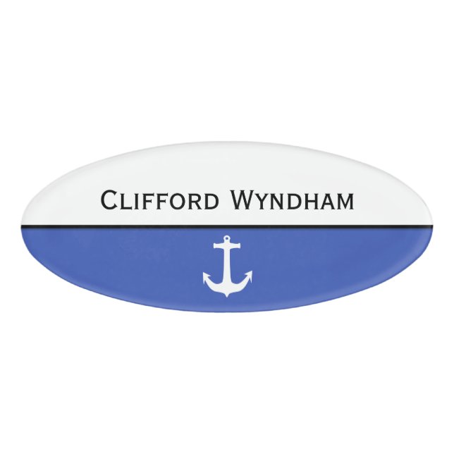Badge D'identification Simply Symbols - ANCHOR + your text & ideas (Devant)