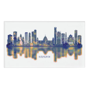 Badge D'identification Skyline de Calcutta