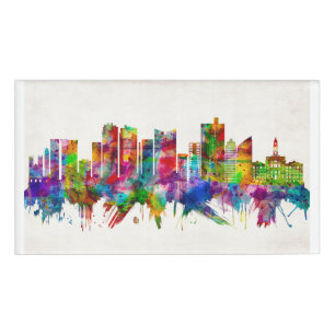Badge D'identification Skyline de Fort Worth au Texas