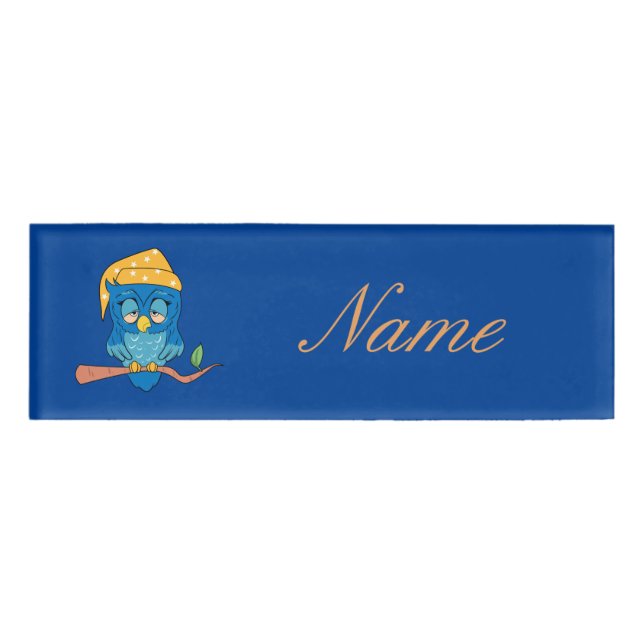 Badge D'identification Sleepy Owl Thunder_Cove (Devant)
