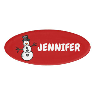 Badge D'identification Snowman