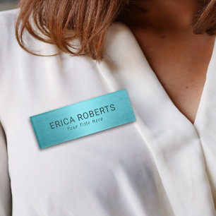 Badge D'identification Spa de beauté Turquoise moderne