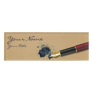 Badge D'identification Stylo de remplissage avec fente d'encre - étiquett