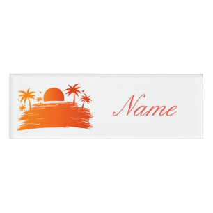 Badge D'identification Sunrise Sunset Thunder_Cove Beach Sunrise