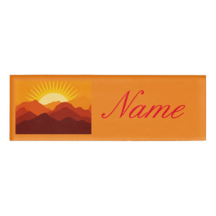 Badge D'identification Sunset Thunder_Cove des montagnes du désert