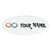 Symbole d'infinité arc-en-ciel stratifié
