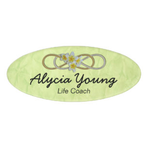 Badge D'identification Symbole Double Infinité - Frangipani or argent