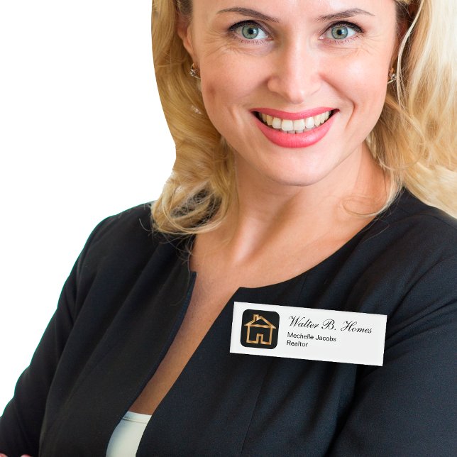 Badge D'identification Symbole élégant Gold House (Créateur téléchargé)