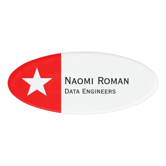 Badge D'identification Symboles simples - ÉTOILE COMPLÈTE + vos idées (Devant)