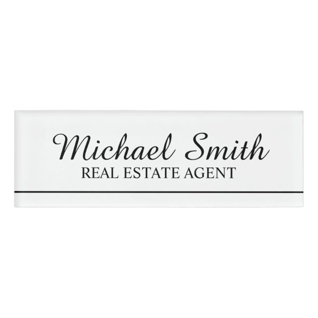 Badge D'identification Tag de nom personnalisé professionnel (Devant)