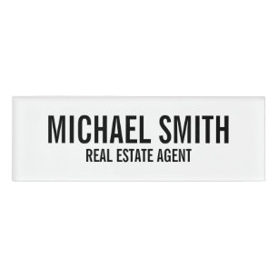 Badge D'identification Tag de nom professionnel moderne personnalisé