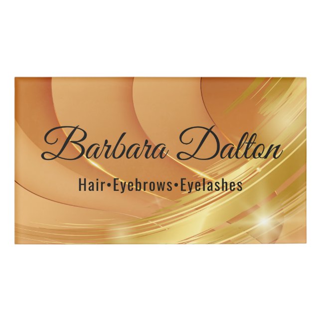 Badge D'identification Terracotta Ocher Or Beige (Devant)