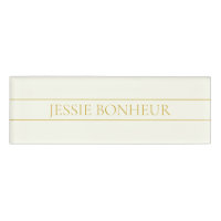 Texte personnalisable simple et élégant | Or blanc