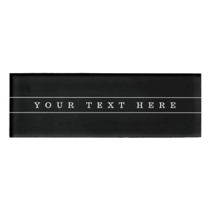 Badge D'identification Texte Simple Et Bandes Minces