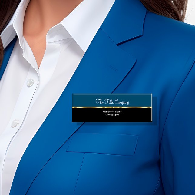 Badge D'identification Thème d'agent de clôture élégant Immobilier (Créateur téléchargé)