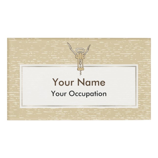 Badge D'identification Tire-bouchon (Devant)