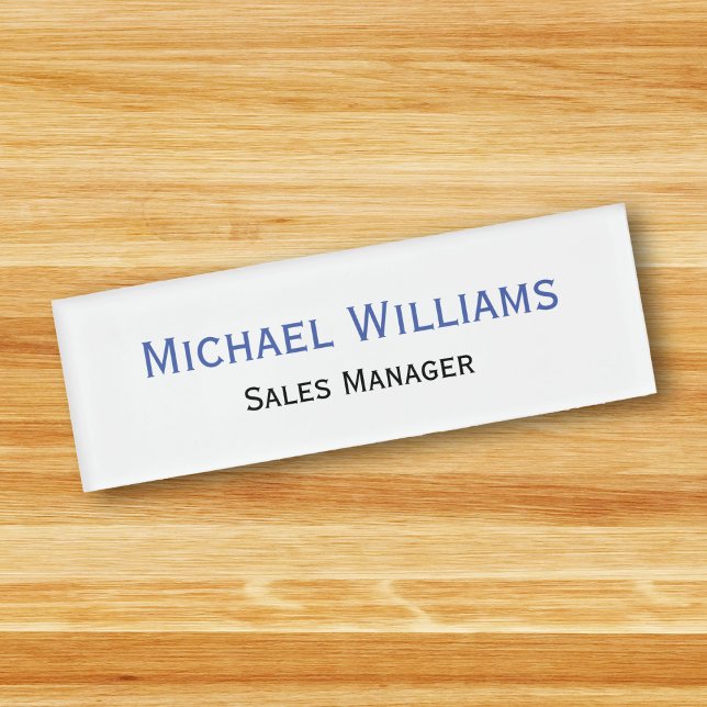 Badge D'identification Titre de cadre supérieur personnalisé Magnétique u (Custom Professional Executive Title Plain Magnetic Name Tag)