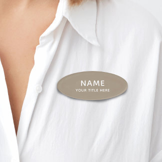 Badge D'identification Titre de la méthode neutre simple de base personna