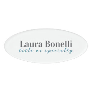 Badge D'identification Titre de nom simple moderne minimaliste profession