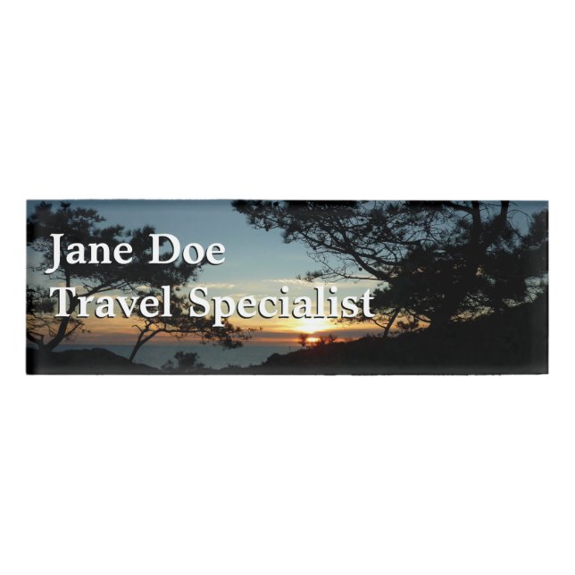 Badge D'identification Torrey Pine Sunset III Paysage californien (Devant)