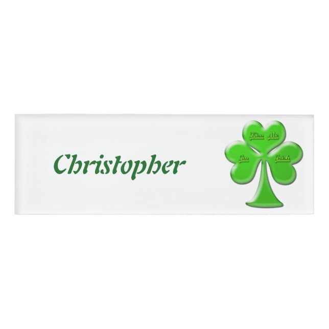 Badge D'identification Trèfle irlandais #1 (Devant)