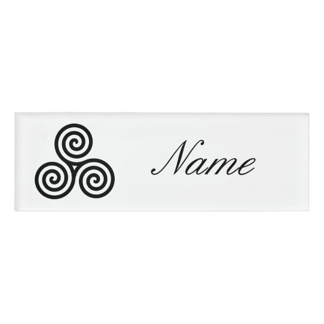 Badge D'identification Triple Black Spiral Thunder_Cove (Devant)