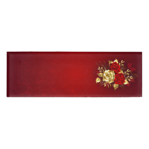 Badge D'identification Trois Roses de bijoux