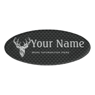 Badge D'identification Trophée de cerfs d'argent sur l'impression en fibr