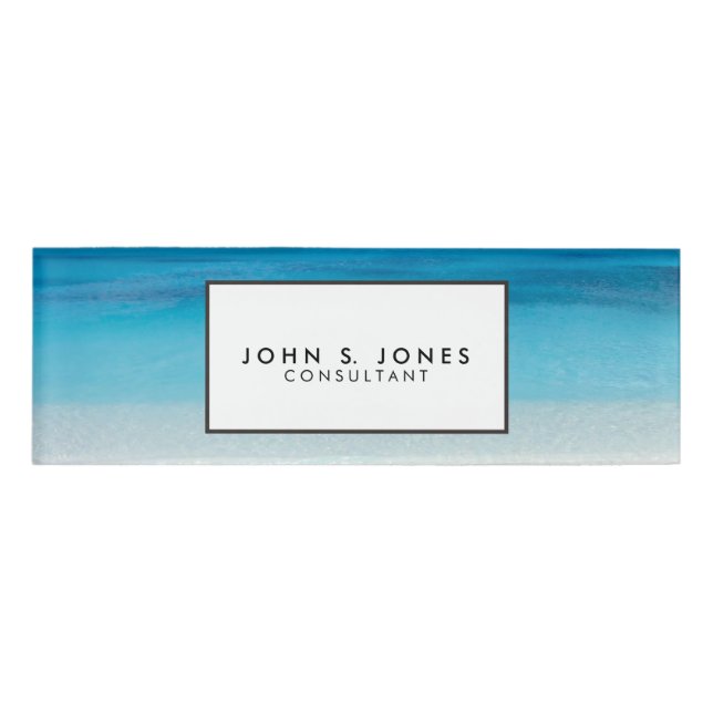 Badge D'identification Turcs de la plage | et photo sous le vent de la (Devant)