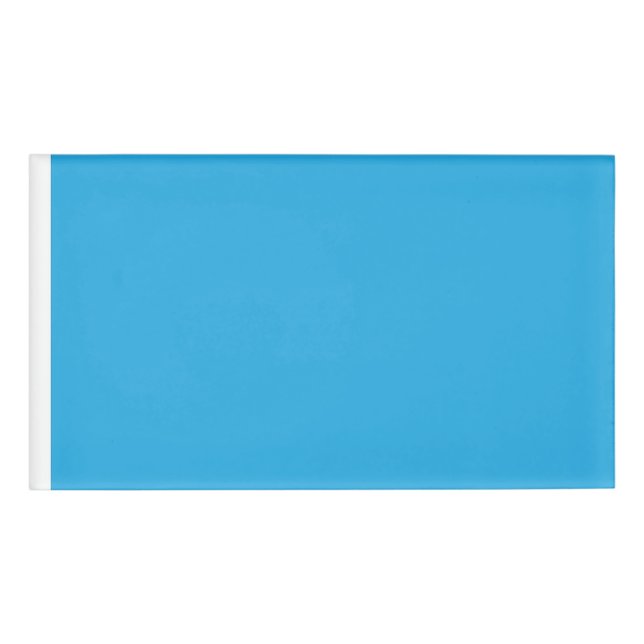 Badge D'identification un arrière - plan bleu avec un chat noir et blanc (Devant)