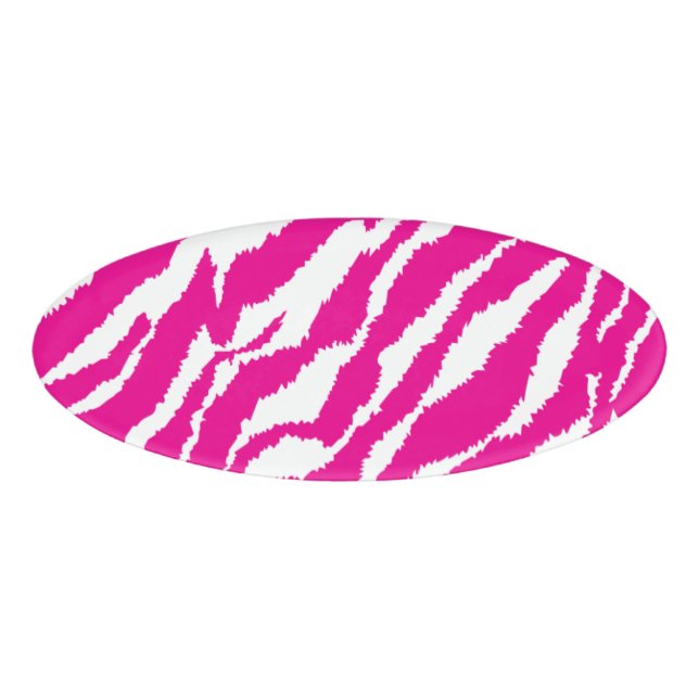 Badge D'identification Un motif floral complexe en rose et blanc, art (Devant)