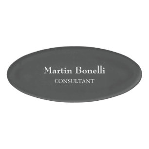Badge D'identification Unique minimaliste gris simple