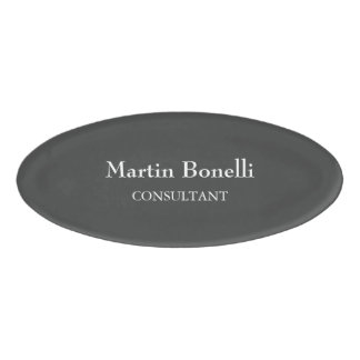 Badge D'identification Unique minimaliste gris simple