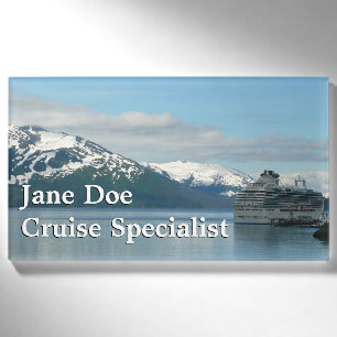 Badge D'identification Vacances de croisière en Alaska Photographie de vo