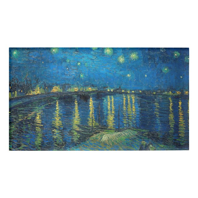 Badge D'identification Vincent Van Gogh Nuit étoilée sur le Rhône (Devant)