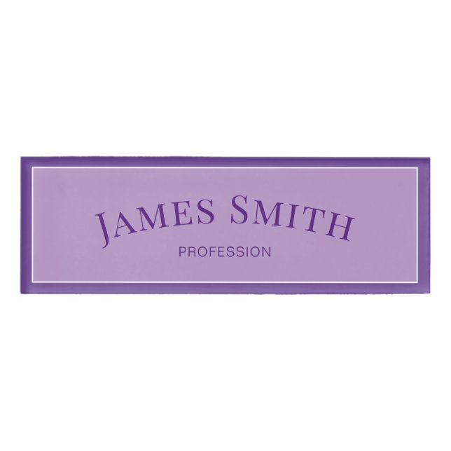 Badge D'identification Violet africain élégant violet violet : moderne pr (Devant)
