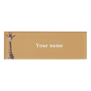 Badge D'identification Visage mignon de girafe