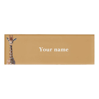 Badge D'identification Visage mignon de girafe