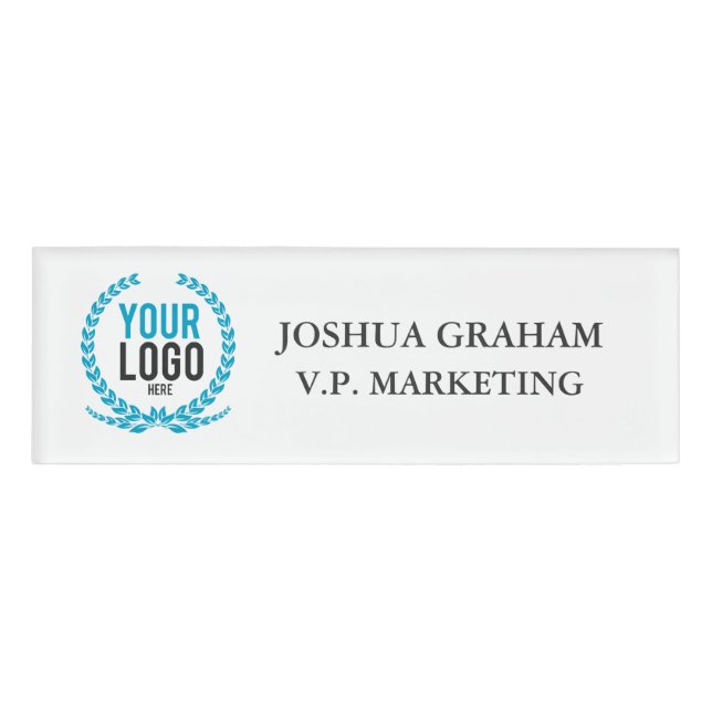Badge D'identification Votre coutume de fonction du logo | d'affaires (Devant)