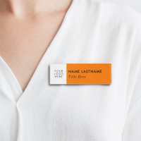 Votre logo Bright Orange Blanc Élégant Titre Moder