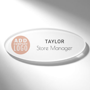 Badge D'identification Votre logo d'entreprise Employés Événements modern