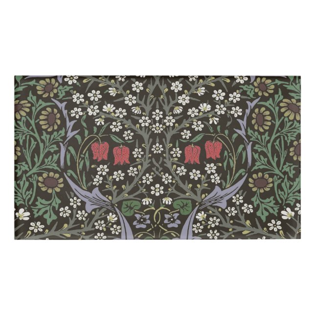 Badge D'identification William Morris Blackthorn Tapestry Floral (Devant)
