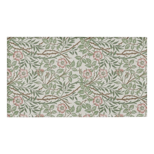 Badge D'identification William Morris Sweetbrie Floral Art Nouveau (Devant)