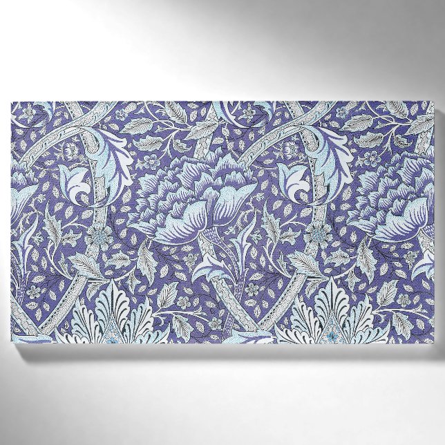 Badge D'identification William Morris Windrush Motif Bleu Floral (Devant)