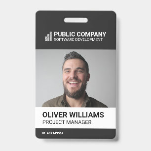 Badge d'identité de l'employé avec logo d'entrepri