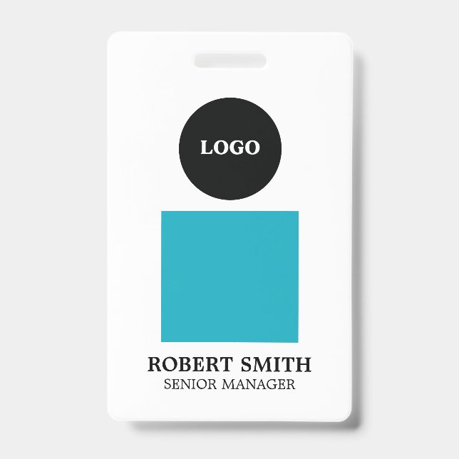 Badge d'identité de l'employé avec logo personnali (Avant)