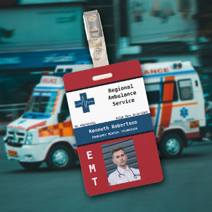 Badge d'identité de sécurité du personnel paramédi