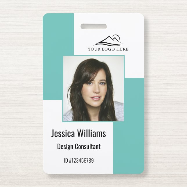Badge d'identité d'employé d'entreprise moderne pe (Créateur téléchargé)