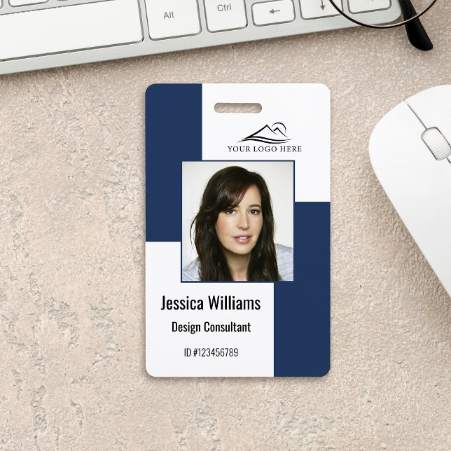 Badge d'identité d'employé d'entreprise moderne pe (Créateur téléchargé)